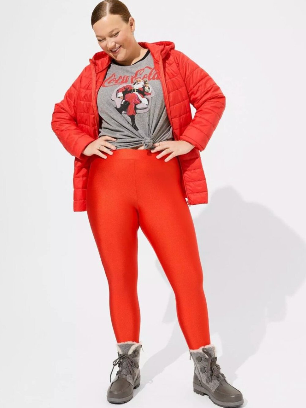 Torrid Fiery Red Matte Liquid Leggings Size 2 Plus Size NWOT